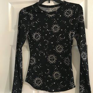 Celestial Ribbed Long Sleeve Top